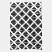 Black Trendy Triangle Pattern Theedoek (Verticaal)