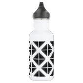Black Trendy Triangle Pattern Waterfles (Rechts)