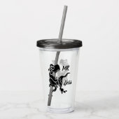 Black Trex de baas Dino Acryl Drinkbeker (Achterkant)