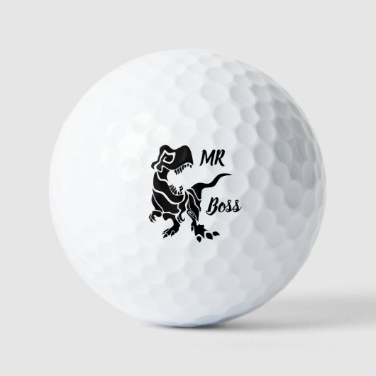 Black Trex de baas Dino Golfballen (Voorkant)