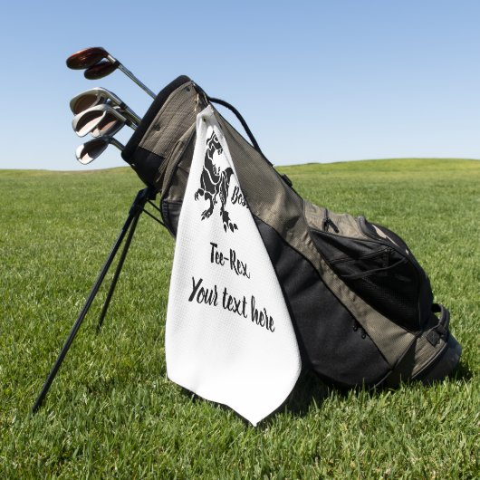 Black Trex de baas Dino Golfhanddoek (Groen)