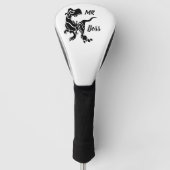 Black Trex de baas Dino Golfheadcover (Voorkant)
