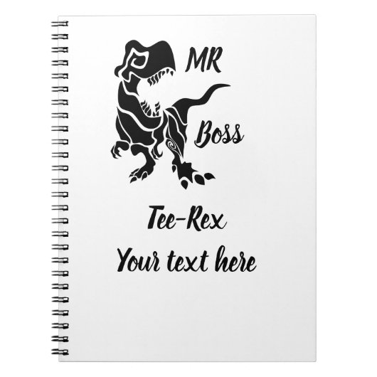 Black Trex de baas Dino Notitieboek (Voorkant)