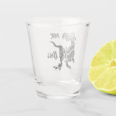 Black Trex de baas Dino Shot Glas (Achterkant)