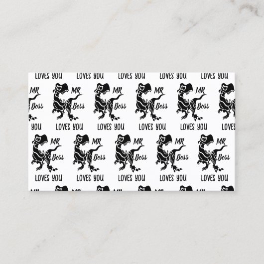 Black Trex de baas Dino Visitekaartje (Voorkant)