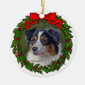 Black Tri Aussie Art van Glenda S. Harlan Keramisch Ornament (Voorkant)