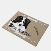 Black Tri Aussie & Dog Botten Doormat Deurmat (Schuin)