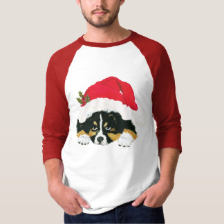 Black Tri Aussie-kerstpuppy T-shirt