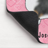 Black Tri Pembroke Welsh Corgi Hearts met naam Muismat (Hoek)