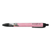 Black Tri Pembroke Welsh Corgi Hearts met naam Zwarte Inkt Pen (Bodem)
