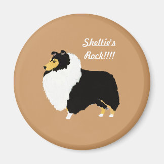 Black Tri Shetland Sheepdogs Rock!!! Magneet