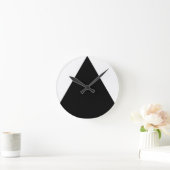 Black Triangle Geometric Ronde Klok (Huis)