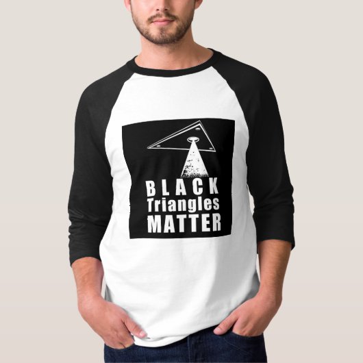 Black Triangle Matter Raglan T-shirt (Voorkant)