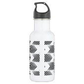 Black Tribal Arrow-patroon Waterfles (Achterkant)