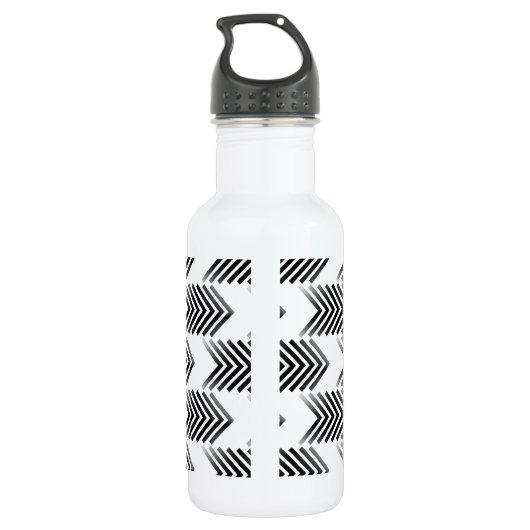 Black Tribal Arrow-patroon Waterfles (Achterkant)