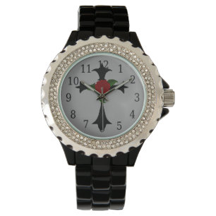 Black Tribal Cross Watch Horloge