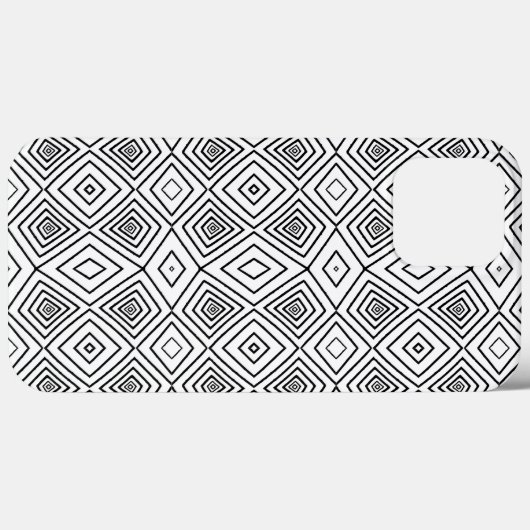 Black Tribal Diamonds Mud Cloth African Pattern Case-Mate iPhone Case (Achterkant (horizontaal))