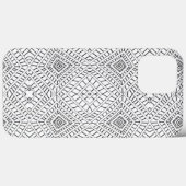 Black Tribal Diamonds Mud Cloth African Pattern Case-Mate iPhone Case (Achterkant (horizontaal))