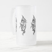 Black Tribal Dragon Matglas Bierpul (Voorkant links)