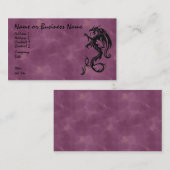 Black Tribal Dragon op het Rode Visitekaartje (Voorkant / Achterkant)