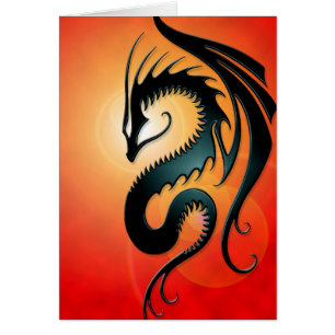 Black Tribal Dragon, rood