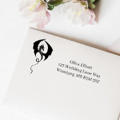 Black Tribal Dragon Zelfinktende Stempel