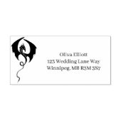 Black Tribal Dragon Zelfinktende Stempel (Design)