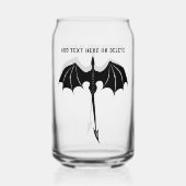 Black Tribal Flight Dragon Fantasy Blikvorm Glas (Voorkant)