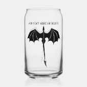 Black Tribal Flight Dragon Fantasy Blikvorm Glas (Achterkant)