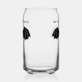 Black Tribal Flight Dragon Fantasy Blikvorm Glas (Links)