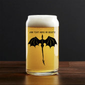 Black Tribal Flight Dragon Fantasy Blikvorm Glas