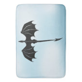 Black Tribal Flight Dragon Fantasy Blue Sky Badmat (Voorkant Verticaal)