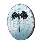Black Tribal Flight Dragon Fantasy Blue Sky Dartbord (Voorkant Rechts)