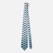 Black Tribal Flight Dragon Fantasy Blue Sky Stropdas (Voorkant)