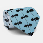 Black Tribal Flight Dragon Fantasy Blue Sky Stropdas (Opgerold)