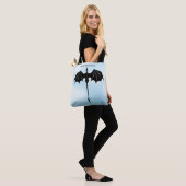 Black Tribal Flight Dragon Fantasy Blue Sky Tote Bag (Op model)