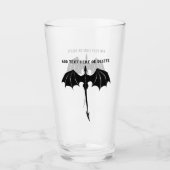 Black Tribal Flight Dragon Fantasy Glas (Voorkant)
