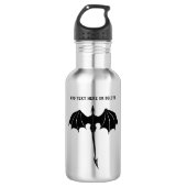 Black Tribal Flight Dragon Fantasy Waterfles (Voorkant)