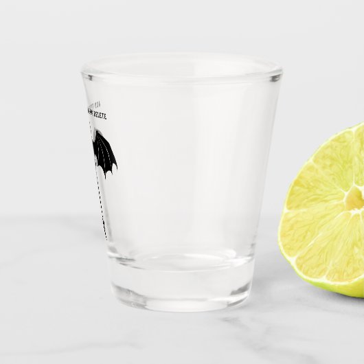 Black Tribal Flight Dragon Fantasy White Shot Glas (Rechts)