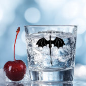 Black Tribal Flight Dragon Fantasy White Shot Glas