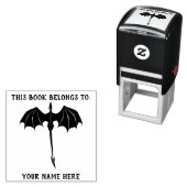 Black Tribal Flight Dragon Fantasy Zelfinktende Stempel (In situ)