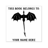 Black Tribal Flight Dragon Fantasy Zelfinktende Stempel (Design)