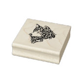 Black Tribal Wolf Rubberstempel (Stempel)