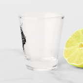 Black Tribal Wolf Shot Glas (Rechts)