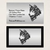 Black Tribal Wolf Visitekaartje (Voorkant /achterkant)