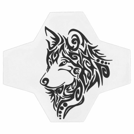 Black Tribal Wolf Voetbal (Enkel)
