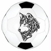 Black Tribal Wolf Voetbal (Voorkant)