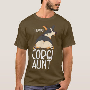 Black Tricolor Corgi Lover Proud Corgi Tunt T-shirt