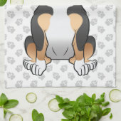 Black Tricolor French Bulldog Frenchie Dog & Paws Theedoek (Gevouwen)