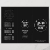 Black Trifold Minimalistische Logo prijslijst Broc (Voorkant)